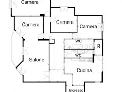 VIA S.DOMENICO - 6-room apartment, kitchen and two bathrooms - 1